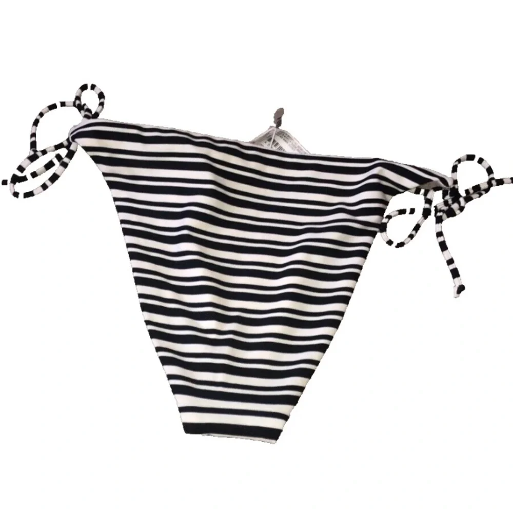 Forever 21 XL Bikini‎ Bottom Striped Black White NWT